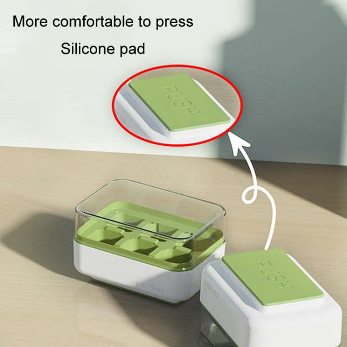Mini Press Type Ice Cube Mold Food Silicone 6 Cubes Easy to Release Household Ice Lolly Making Bo...