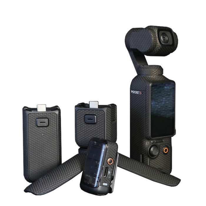For DJI Pocket 3 Camera Stickers Anti-scratch Non-adhesive Protective Film(Matrix Black)