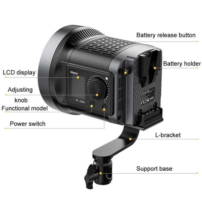 120W Photography Complementary Light Indoor Shooting Video Light, Style: VL-120C RGB
