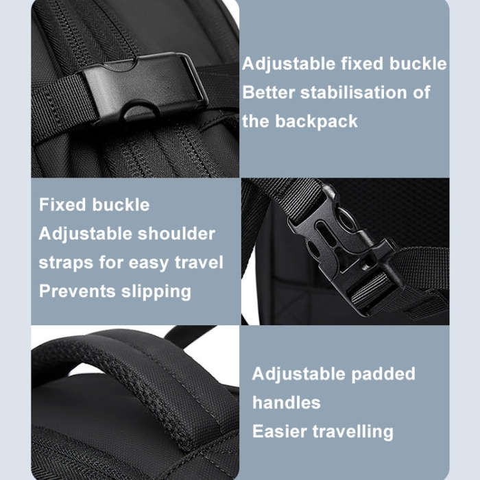 BANGE BG-3028 Men Shoulder Bag Vacuum Compression Large Capacity Expansion Leisure Backpacks(Gray)