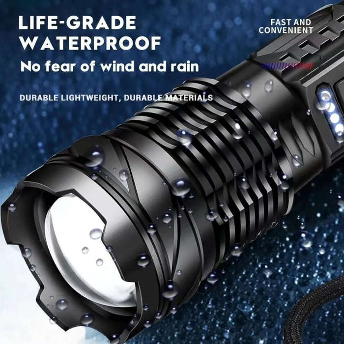 E-SMARTER A76 Telescopic Zoom COB Side Light Strong Light Torch, Style: White Laser