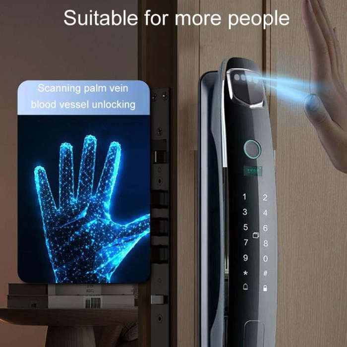 CS7 Home 3D Face Recognition Monitor Fingerprint Automatic Combination Lock(Face Palm Vein Model)