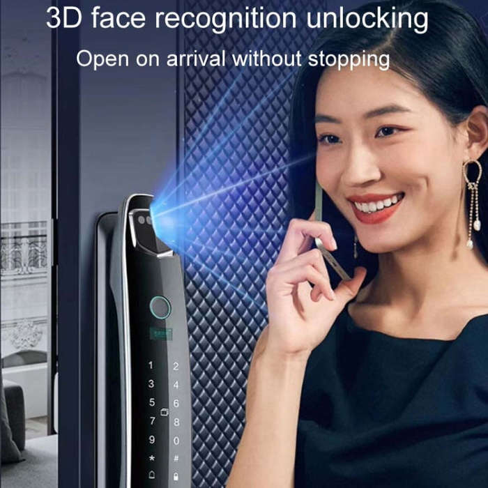 CS7 Home 3D Face Recognition Monitor Fingerprint Automatic Combination Lock(Face Palm Vein Model)