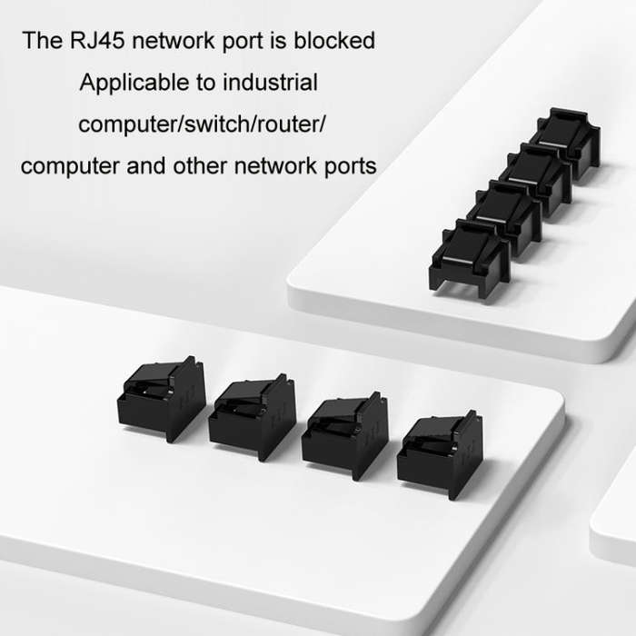 10pcs /Set RJ45 Network Port Dust Plug Router Network Cable Protection Cover(White)