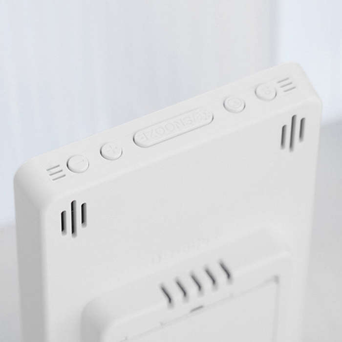 Multifunctional Temperature / Humidity Display Electronic Alarm Clock, Color: Three-color Black
