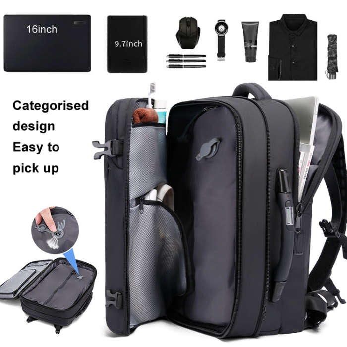 BANGE BG-1909-8 Vacuum Compression Backpack Casual Computer Bag Large Capacity Weighable Business...