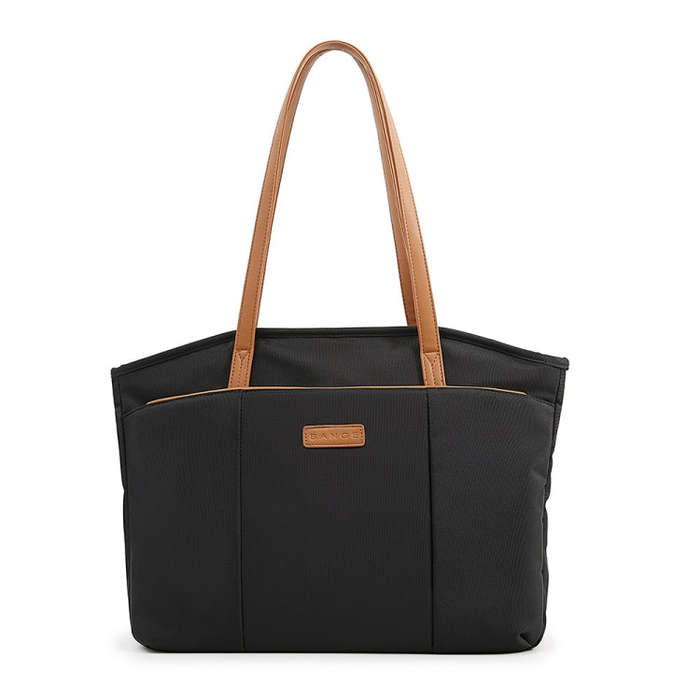 BANGE BG-6803 Ladies Commuter Tote Bag Digital Laptop Bag Large Capacity Handbag(Black)