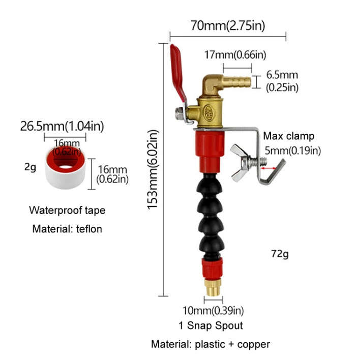 Angle Grinder Marble Cutting Machine Water Filling / Spraying Device Cooling Dusting Dust Spray N...