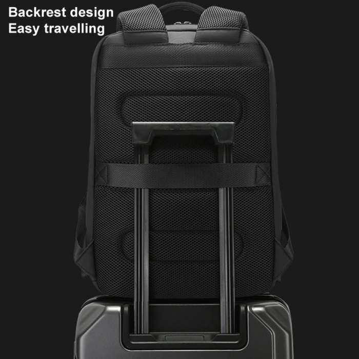 BANGE BG-8013 Men Business Backpack Commuter Laptop Shoulder Bag(Gray)