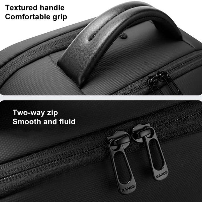 BANGE BG-8013 Men Business Backpack Commuter Laptop Shoulder Bag(Black)