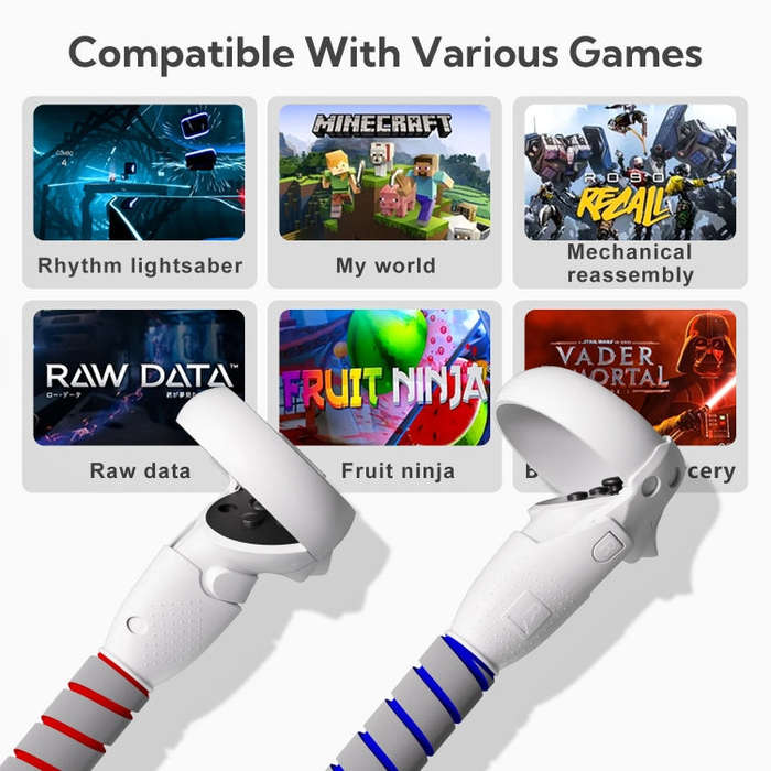 For Quest 2 Controller Grip Games Handle Playing BeatSaber Baseball