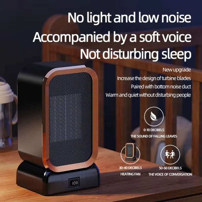1000W High-power Household Heater Small Desktop Ceramic PTC Heating Heater, Spec: UK Plug(White)