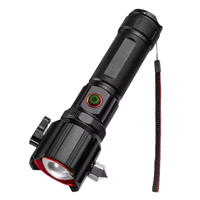 E-SMARTER W5197 Laser Life Saving Flashlight Seat Belt Cutting Emergency Car Backup Tool Flashlight
