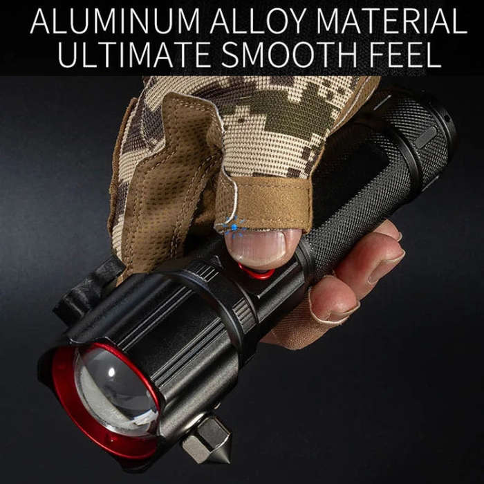 E-SMARTER W5197 Laser Life Saving Flashlight Seat Belt Cutting Emergency Car Backup Tool Flashlight
