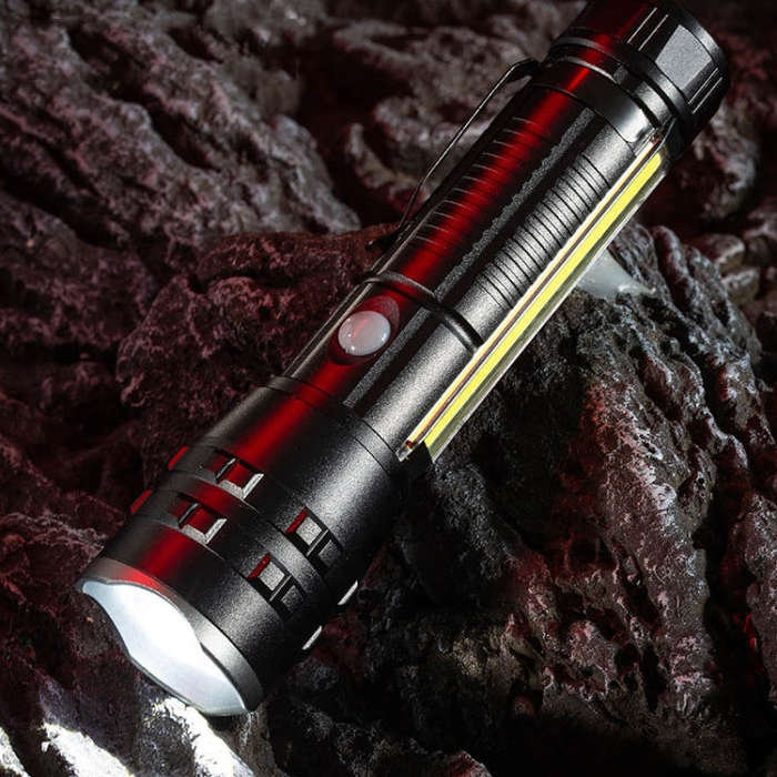 E-SMARTER P27 Pen Clip Strong Light Flashlight Laser Wick High Bright Side Light Outdoor Emergenc...