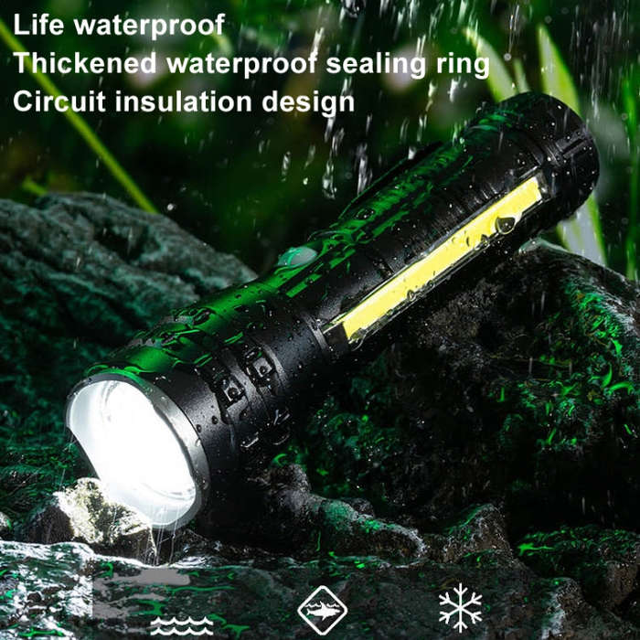 E-SMARTER P27 Pen Clip Strong Light Flashlight Laser Wick High Bright Side Light Outdoor Emergenc...
