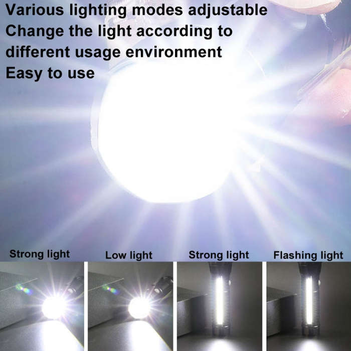 E-SMARTER P27 Pen Clip Strong Light Flashlight Laser Wick High Bright Side Light Outdoor Emergenc...