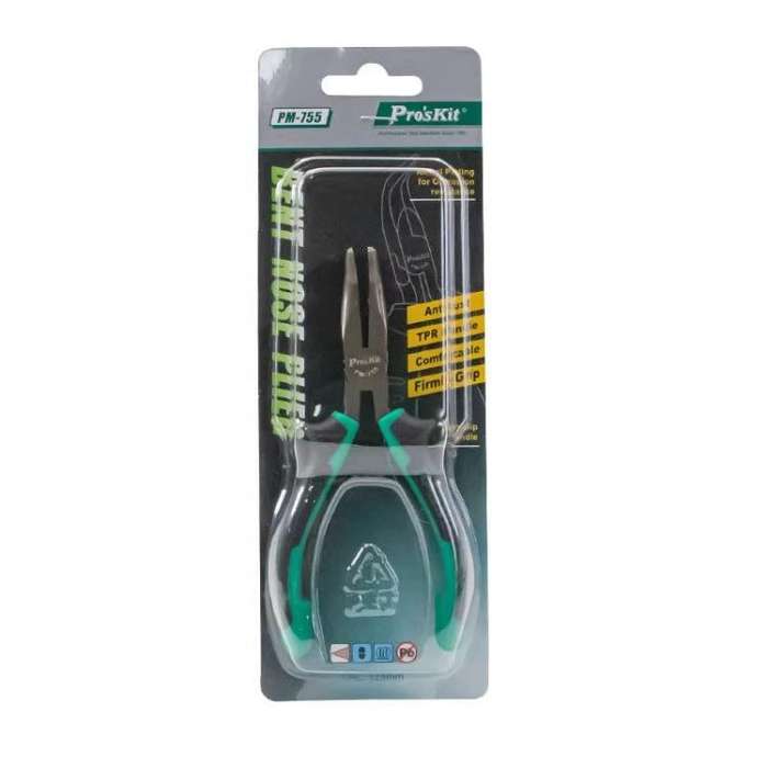ProsKit PM-755  5 Inch Bent Nose Plier Small Curved Needle Cutting Pliers Wire Cutter