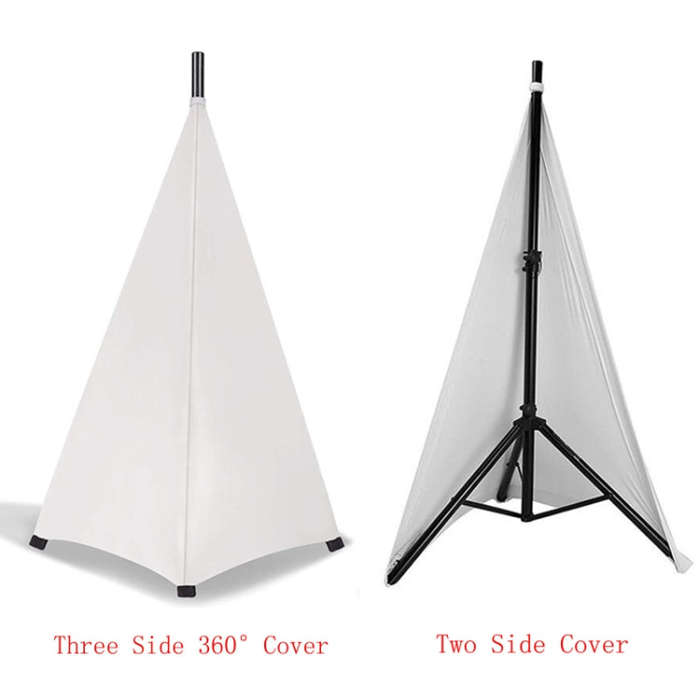 Stage Light-blocking Adjustable Speaker Stand Cover, Specifications: Two-sided(Black)