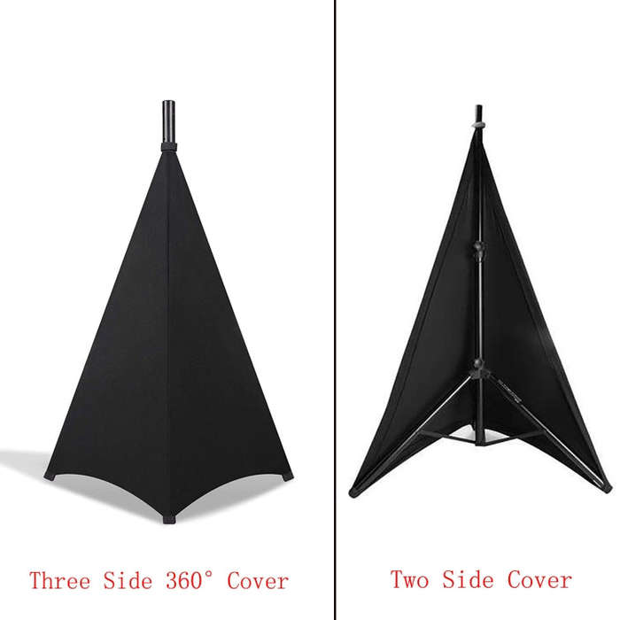 Stage Light-blocking Adjustable Speaker Stand Cover, Specifications: Two-sided(White)