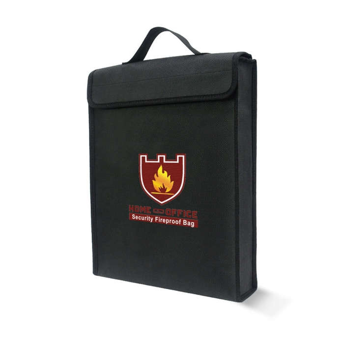 1000 Degrees Celsius Fireproof Document Bag Important Waterproof Document Holder With Handle 15x1...