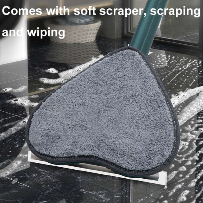 C-43 1.3m Scraper Bar Self-Twisting Water Telescopic Triangle Mop Household Cleaning Tools(White)