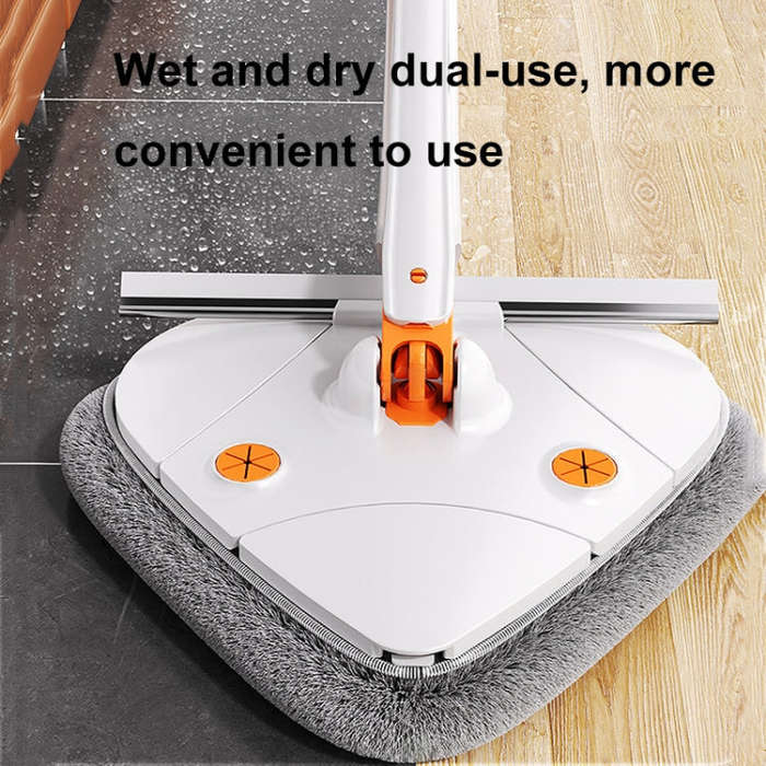 C-43 1.3m Scraper Bar Self-Twisting Water Telescopic Triangle Mop Household Cleaning Tools(Green)