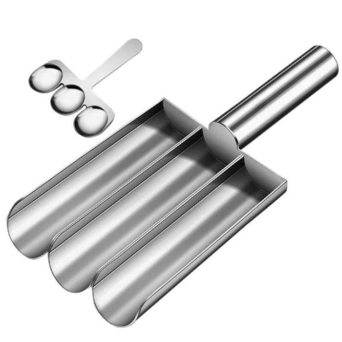 Stainless Steel Meatball Maker Household Fishball Shrimp Sauce Mold, Style: Three Cylinders