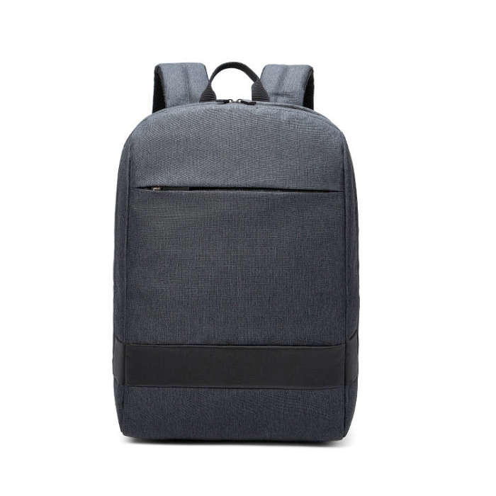 SKV B22016 Men Business Casual Double Shoulder Bag Outdoor Travel Laptop Backpack(Gray Blue)