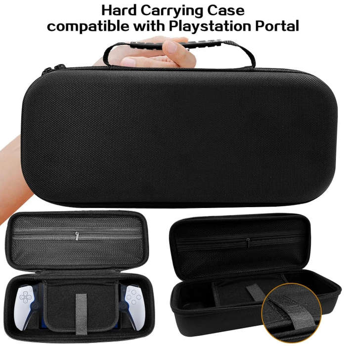 For PS Portal Game Consoles EVA Shockproof Waterproof Storage Bag(Black)