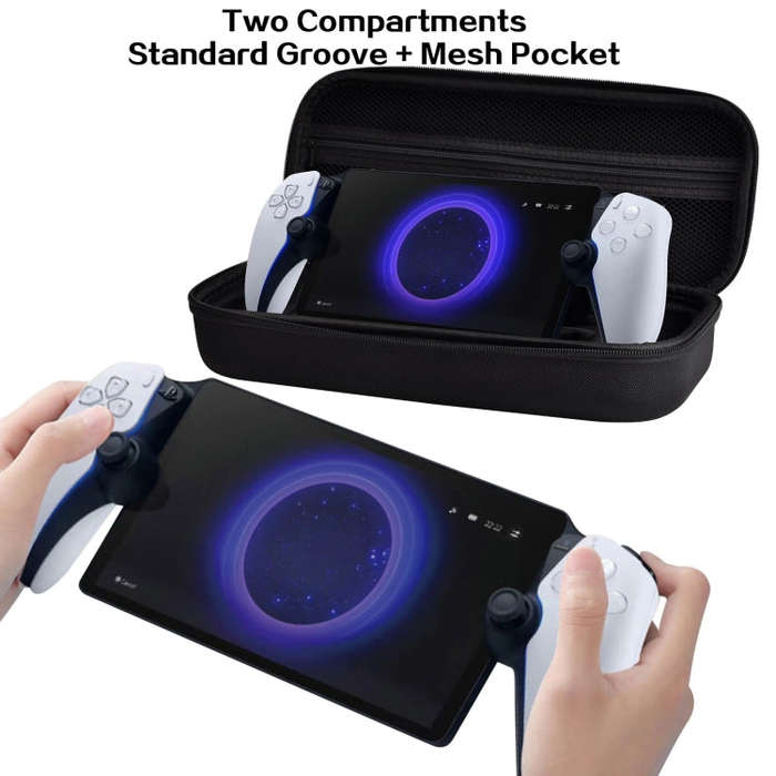 For PS Portal Game Consoles EVA Shockproof Waterproof Storage Bag(Black)