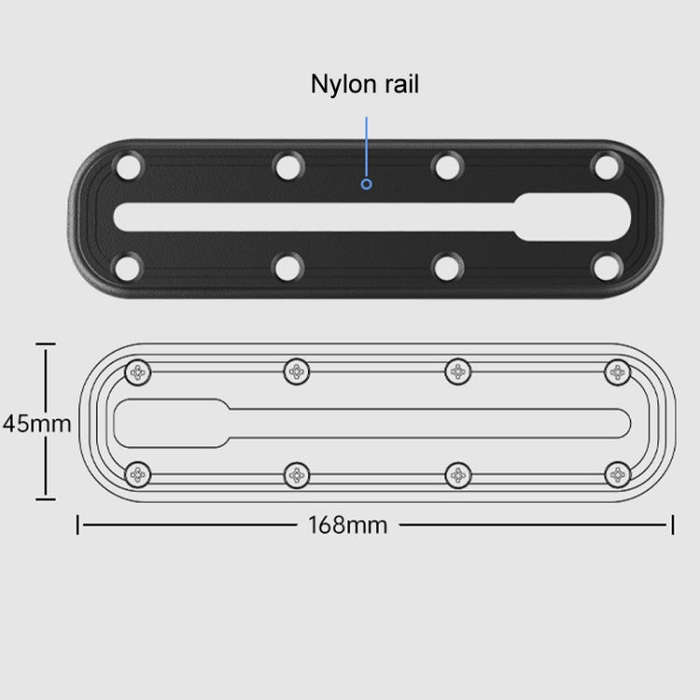 SUV Car Modified Central Control Bracket Base Slider, Specifications: Screw Rail Base