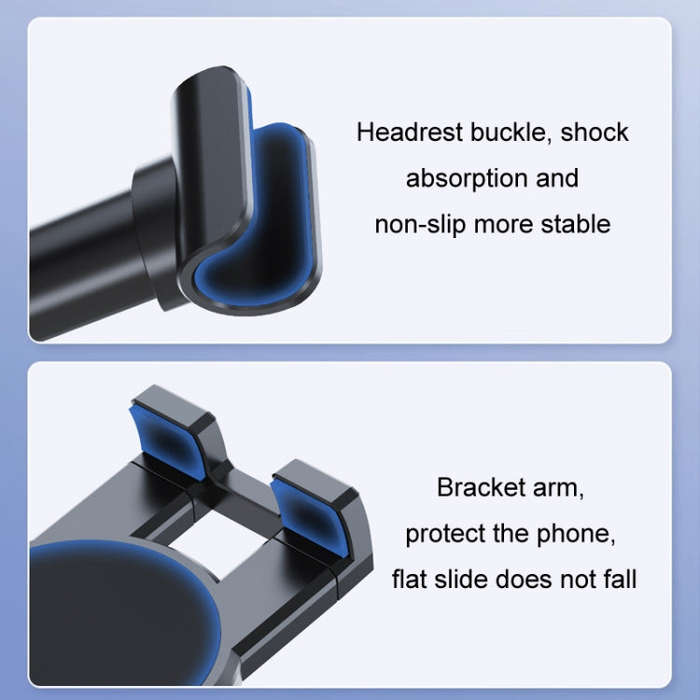 Car Seat Backrest Mobile Phone Tablet Holder, Model: A081+X159