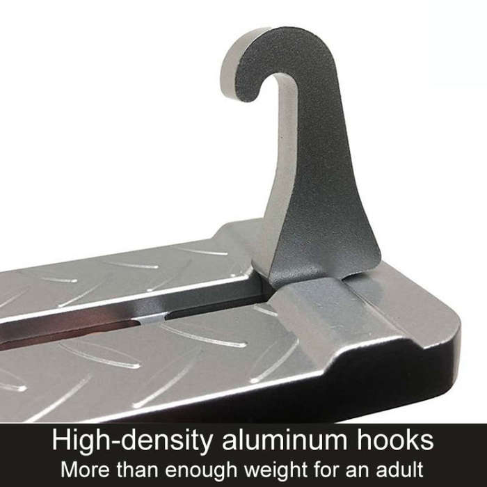 Car Extension Assisted Boarding Hooks Footrests(Silver)