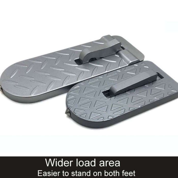 Car Extension Assisted Boarding Hooks Footrests(Silver)