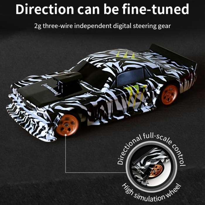 1:43 Full Scale Mini 4WD Drifting Charging Remote Control Car, Color: 4304G Silver GTR With Gyros...