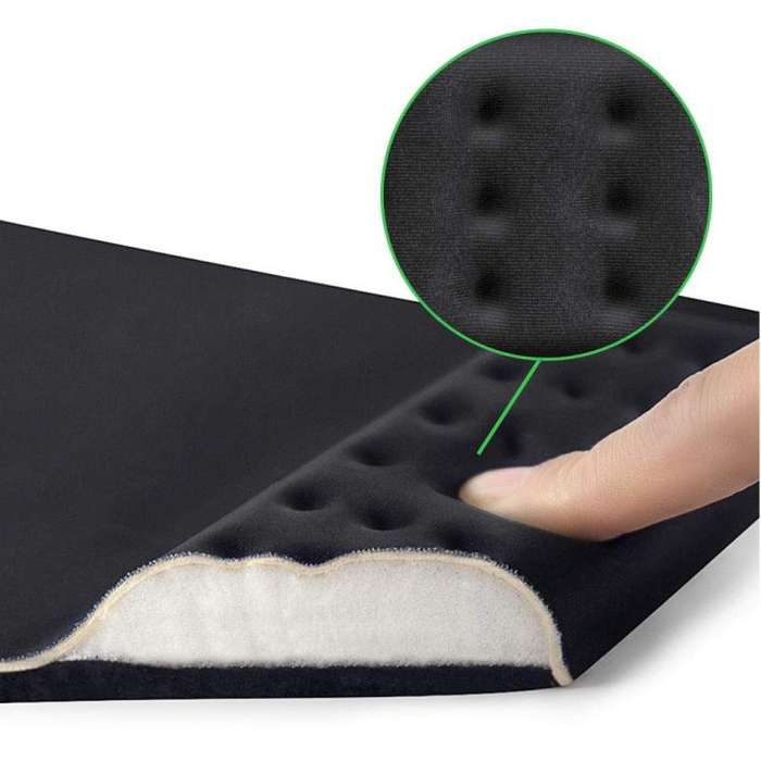 Rectangular Memory Foam Slow Rebound Wrist Breathable Mouse Pad(Black)