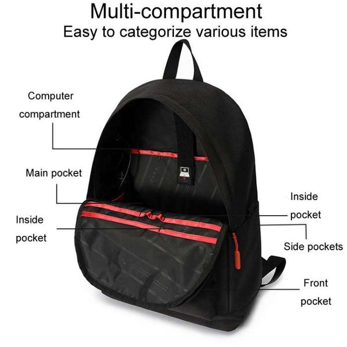 SKV B20537 Lightweight Traveling Double Shoulder Bag Large Capacity Laptop Backpack(Blue)
