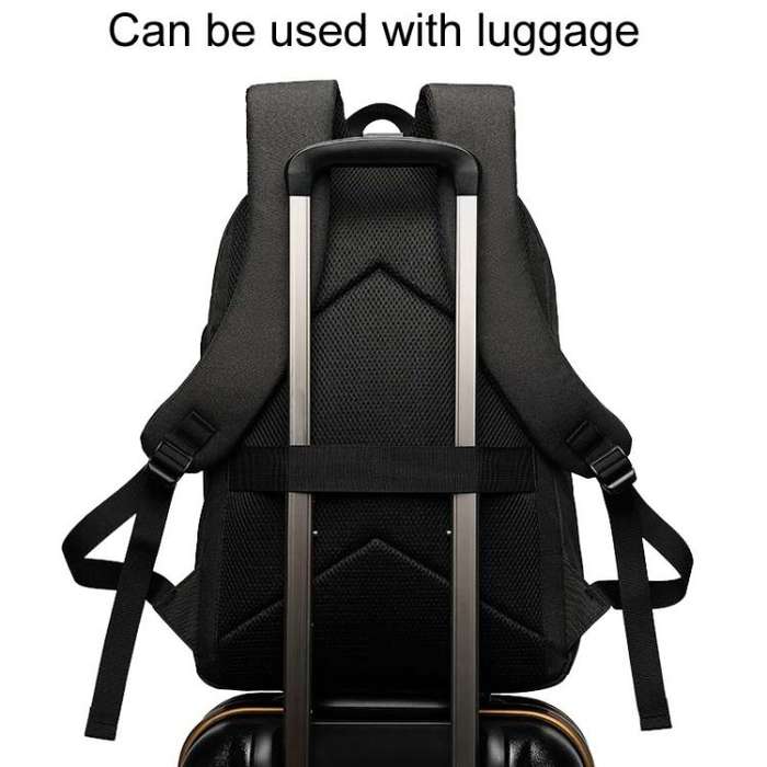 SKV B20537 Lightweight Traveling Double Shoulder Bag Large Capacity Laptop Backpack(Black)