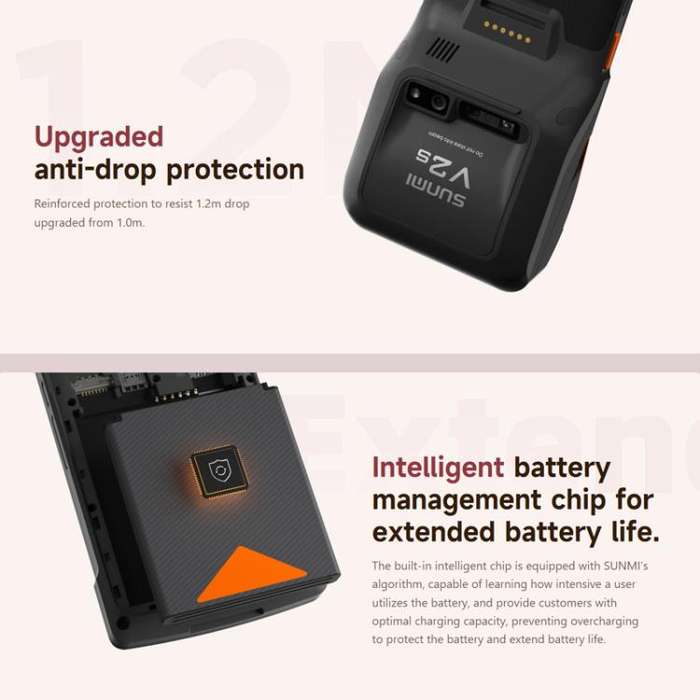 SUNMI V2s Scanning Label Printing Cash Register, Spec: NFC 2+16G(EU Plug)