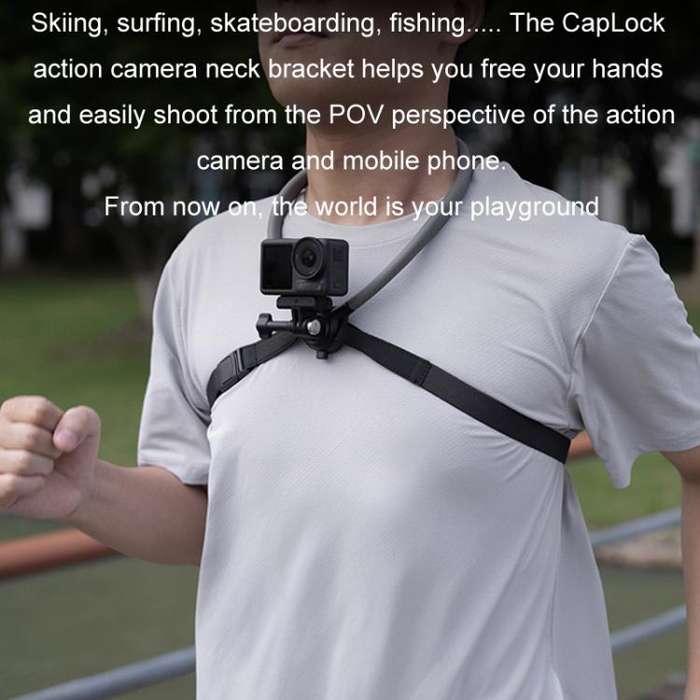PGYTECH Sports Camera Neck Mount For Angled Shooting, Specifications: P-GM-153 Set