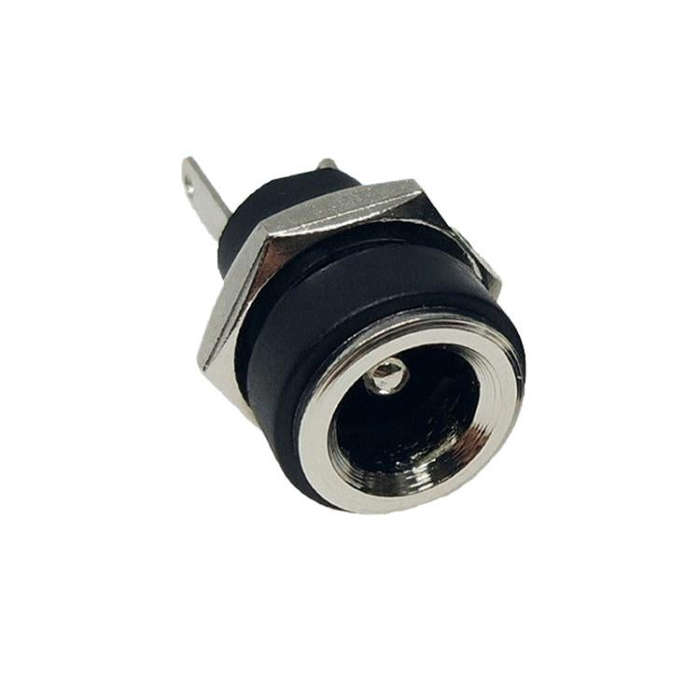 30pcs Electronic Equipment DC Female Power Socket With Nut, Needle Core: DC5.5x2.5MM