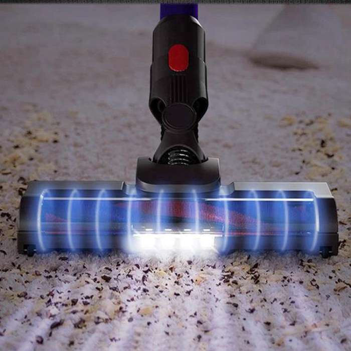 For Dyson V7 / V8 / V10 / V11 Vacuum Cleaner Floor Brush Head With LED Light 03B Roller Soft Velvet