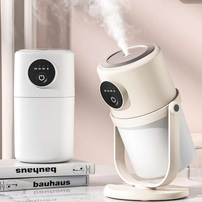 USB Intelligent Home Large Capacity Humidifier With Night Light Small Air Purifier, Color: Beige