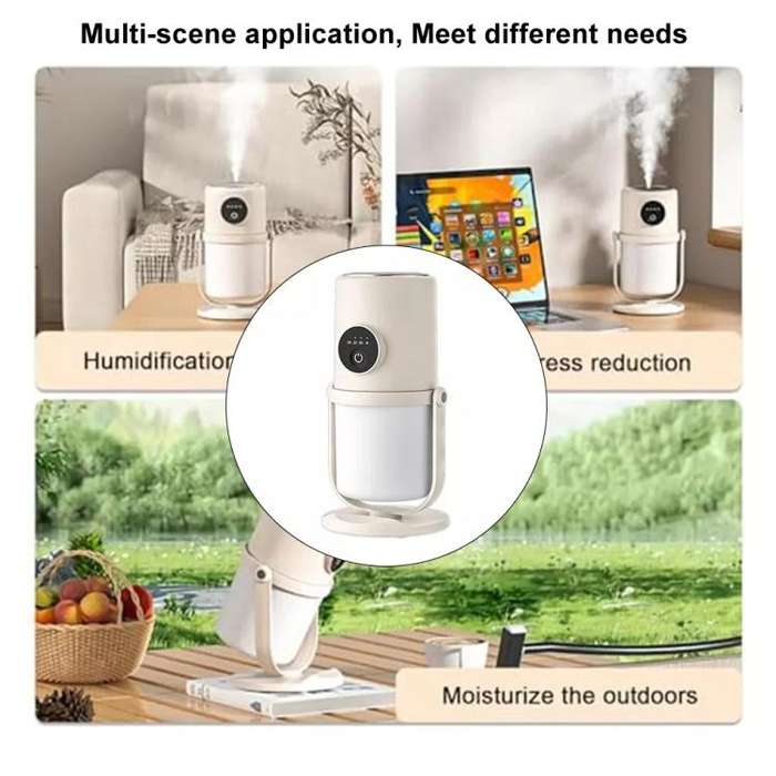 USB Intelligent Home Large Capacity Humidifier With Night Light Small Air Purifier, Color: Beige