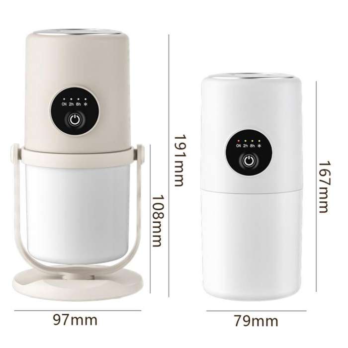 Desktop Dual Port Humidifier Portable Mini Air Purifier With Nightlight, Color: White+Base