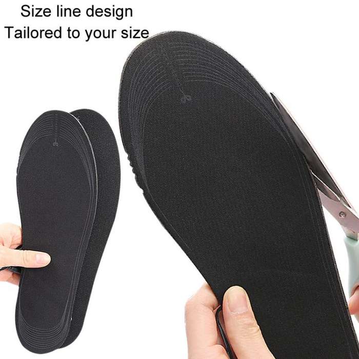 Men Women USB Electric Heated Shoe Insoles Foot Warming Pad Washable Size Free Cutting EVA Heatin...