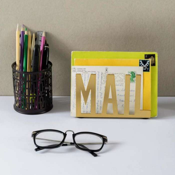 Home Office Metal Mail Envelope Sorting Desktop Organizer(YH006-1-1)