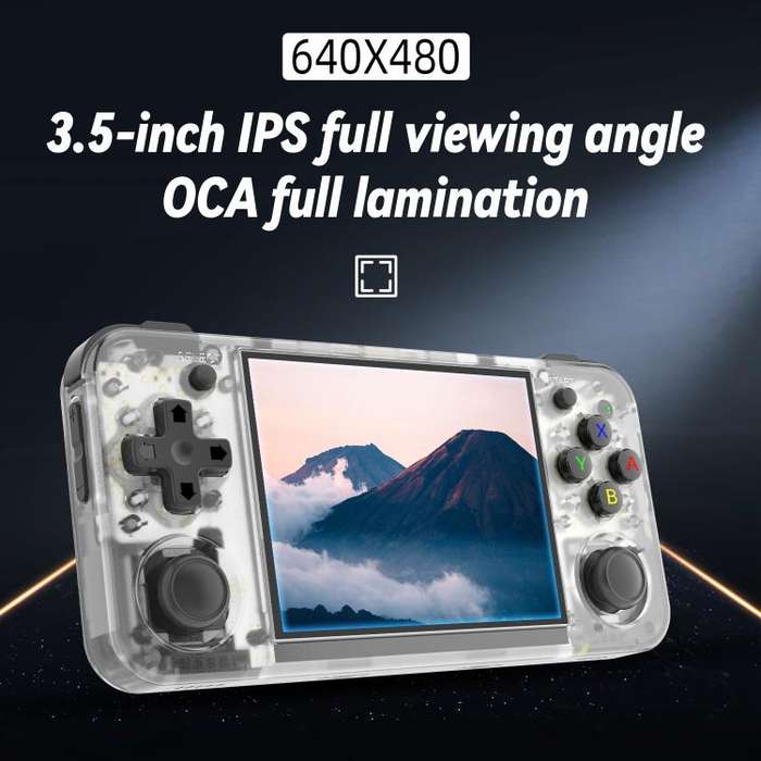 ANBERNIC RG35XXH Open Source Wireless Handheld Game Console, Memory: Standard 32G+128G(Black)