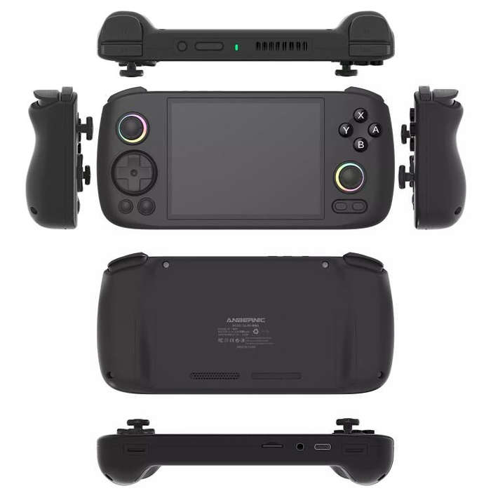 ANBERNIC RG406H Wireless HD Touch Screen Handheld Game Console, Memory: Standard+256G(Black)